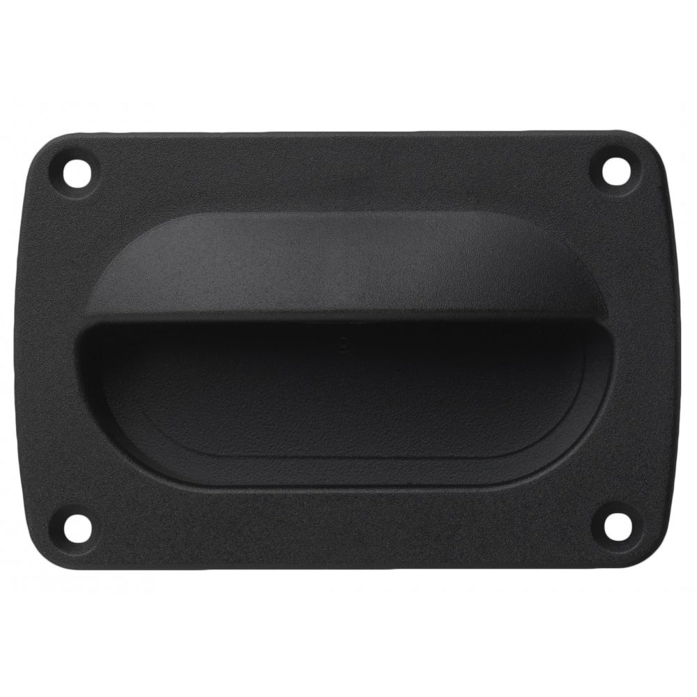 Whitecap Large Black Nylon Flush Pull 3-11/16 inch marine hatch cabinet pull