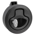 Whitecap Mini Ring Pull Nylon Locking Slam Latch in Black