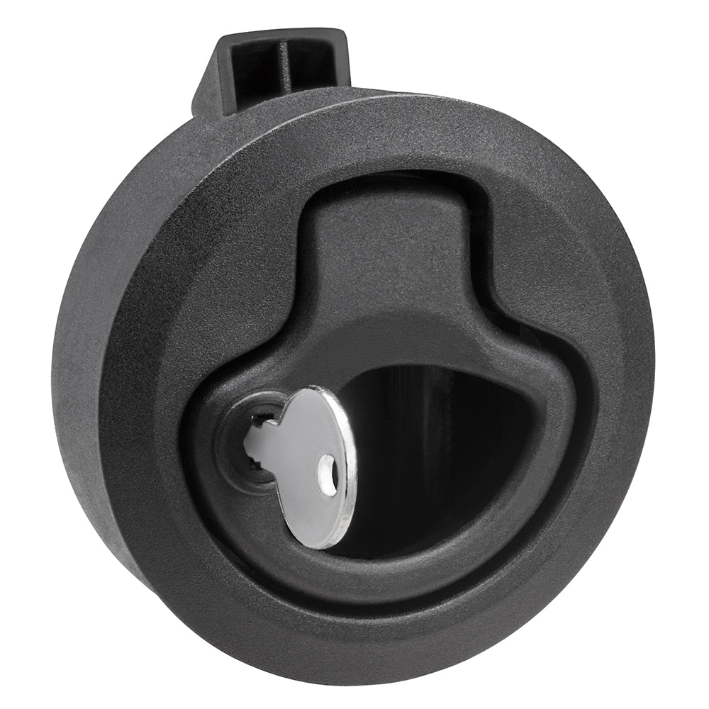Whitecap Mini Ring Pull Nylon Locking Slam Latch in Black