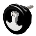 Whitecap chrome Zamac black nylon non-locking compression handle 3-inch OD freshwater