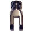 Rupp Marine black anodized aluminum antenna clevis with 1-inch 14-thread fitting