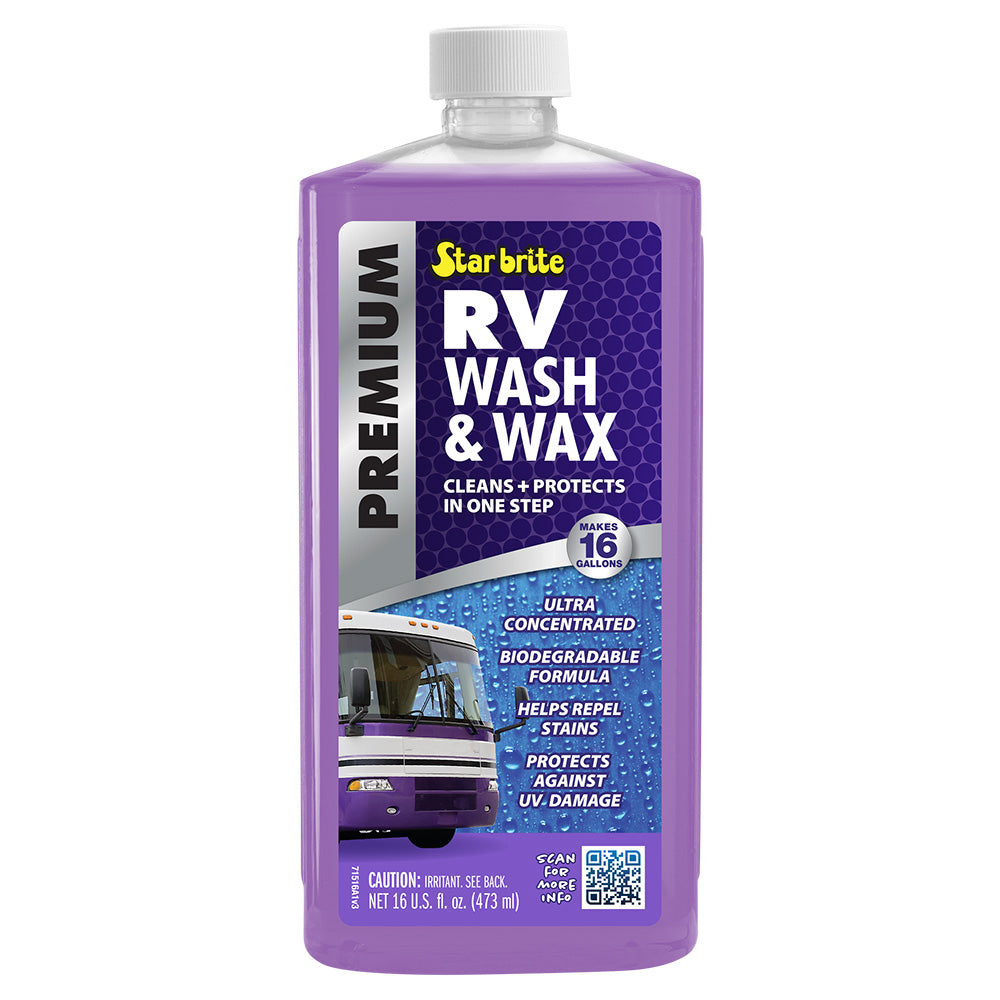 Star brite Premium RV Wash & Wax 16 oz concentrated one-step cleaner and UV protectant for RV exteriors