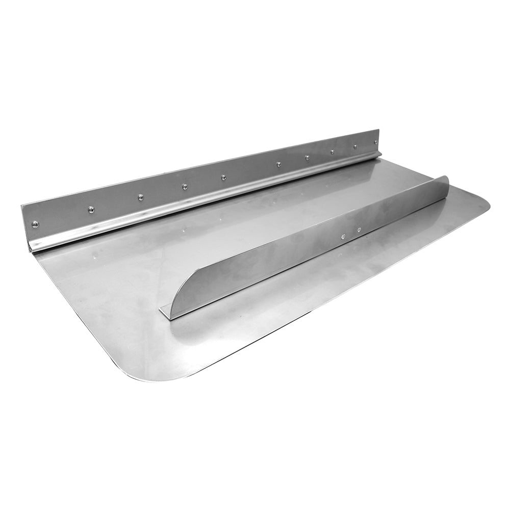 Bennett Marine 30 x 9 Standard Stainless Steel Trim Plane Assembly with backing plate and hinge