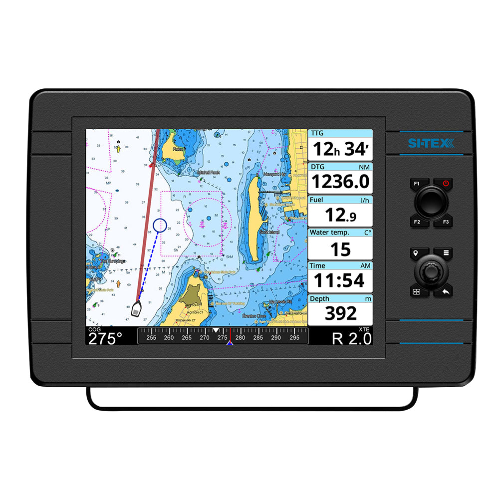 SI-TEX NavPro 1200F 12-inch touchscreen GPS chartplotter with built-in CHIRP sonar and Wi-Fi