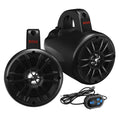 Boss Audio BM40AMPBT 4-inch matte black amplified Bluetooth wake tower speakers, pair
