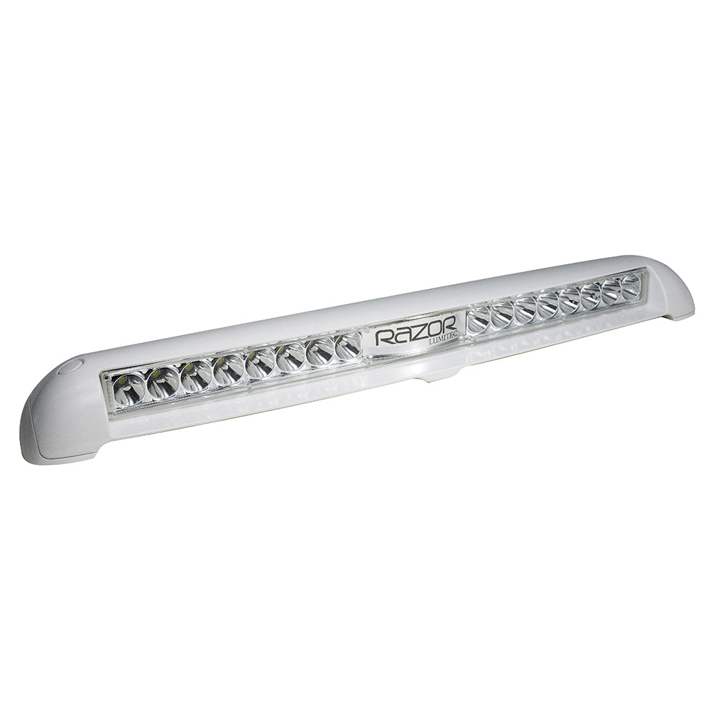 Lumitec Razor spot beam flush mount LED light bar in powder-coated die-cast aluminum, 1.5-inch low profile