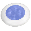Hella Marine Blue LED Round Courtesy Lamp with White Bezel 24V IP67 sealed marine interior exterior light