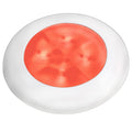 Hella Marine Red LED Round Courtesy Lamp with white bezel 24V IP67 sealed marine interior exterior light