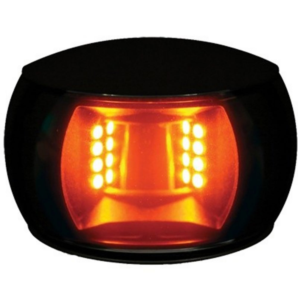 Hella Marine NaviLED Compact 2nm Towing Navigation Lamp with black shroud and pre-wired marine cable