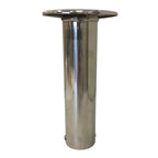 Tigress Economy 316 stainless steel 0-degree gunnel mount rod holder with black liner and oval cast flange top