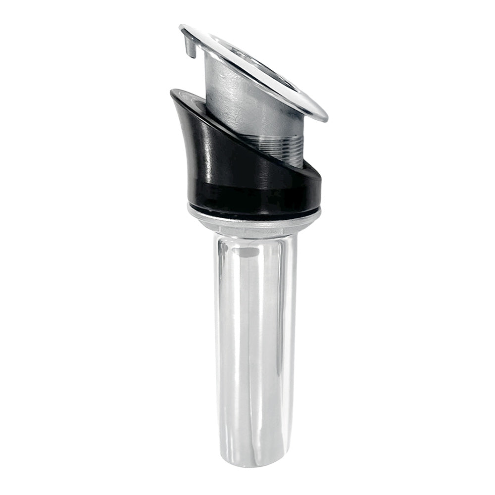 Tigress 9-inch 30-degree screwless stainless steel rod holder with 2-1/8 inch cut out