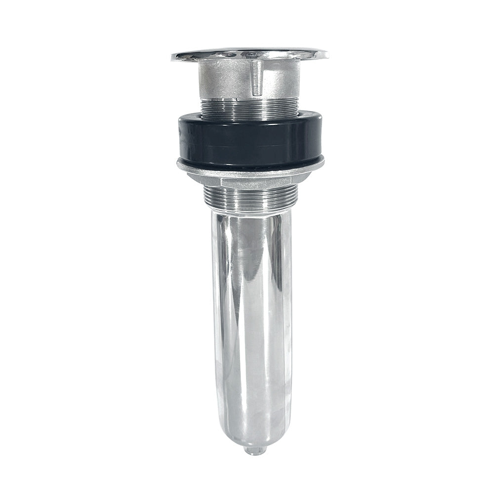 Tigress 10.5 inch 0-degree screwless swivel rod holder in 316 stainless steel