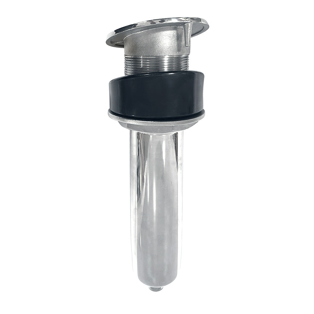 Tigress 10.5 inch 15-degree screwless swivel rod holder in 316 stainless steel