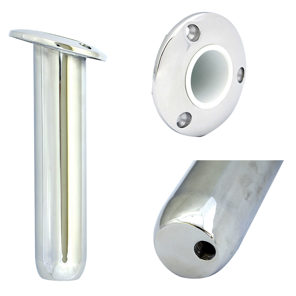 Tigress Round Head Closed Base Rod Holder 15-degree 9-inch with 1-5/8 inch inner diameter