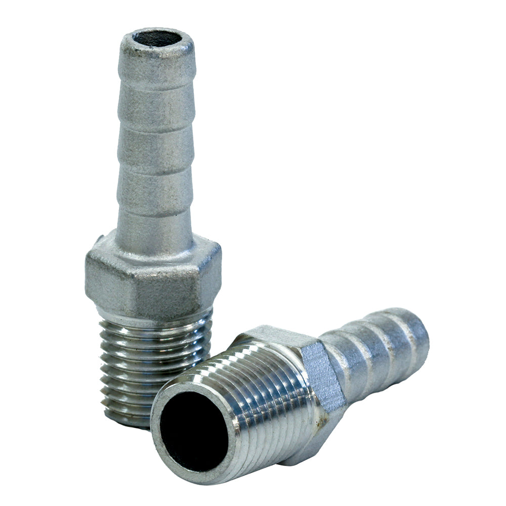 Tigress Stainless Steel Pipe to Hose Adapter 1/4 IPS marine fitting