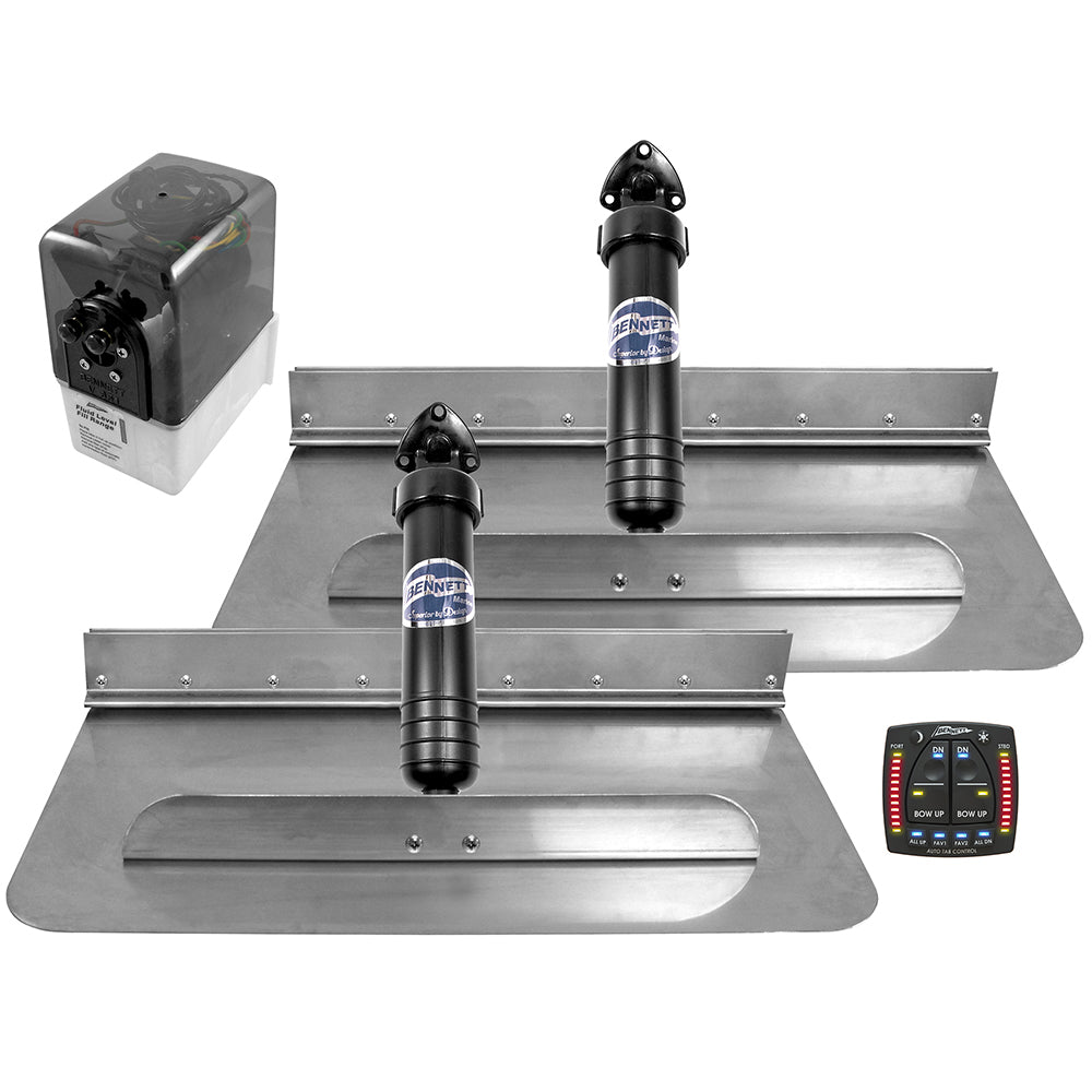 Bennett 189ATP 18x9 hydraulic trim tabs with ATP, trim plane assemblies, actuators, and power unit