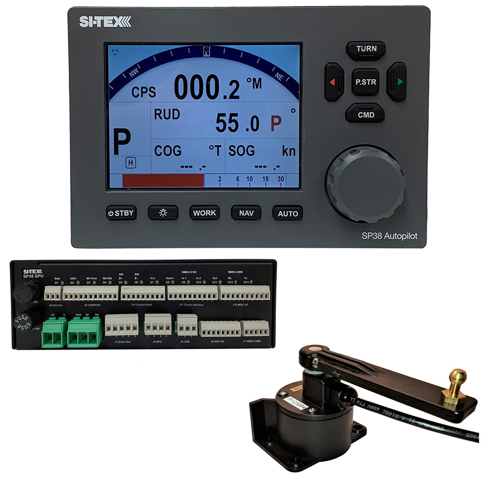 SI-TEX SP38-4 Autopilot Core Pack with rotary feedback, 5.7-inch color LCD control head