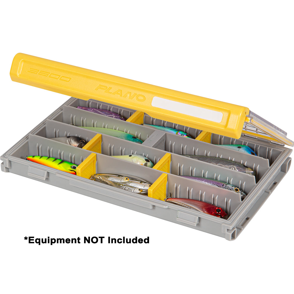 Plano EDGE Professional 3600 Standard Stowaway tackle box with clear lid and adjustable dividers