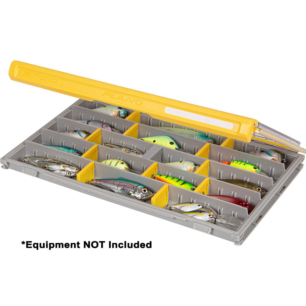 Plano EDGE Professional 3700 Thin Stowaway tackle storage box with clear lid and customizable dividers