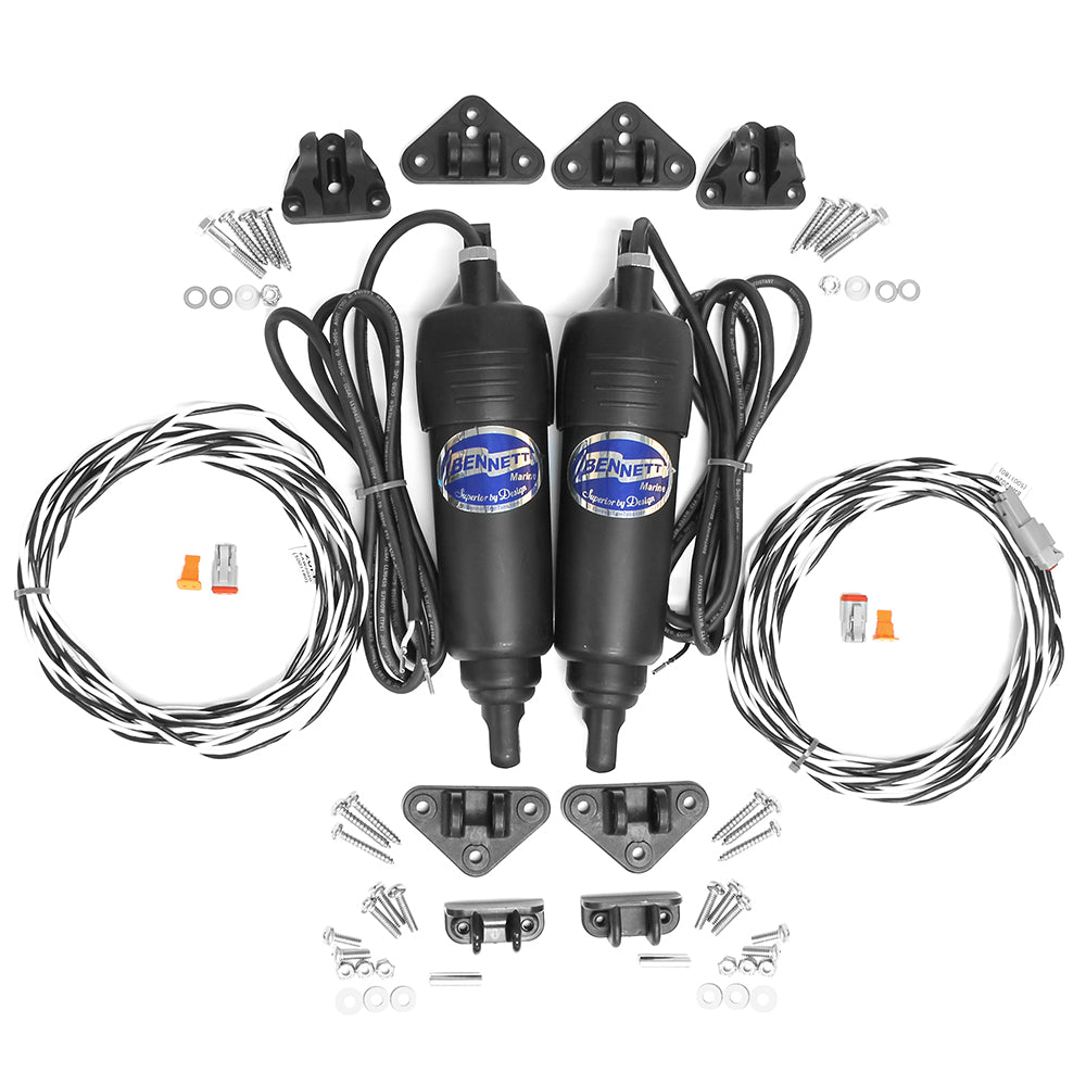 Bennett BOLT Adjustable Actuator Kit BOLTBLTADJ with 12V actuators, wire harnesses, and upper and lower hinges