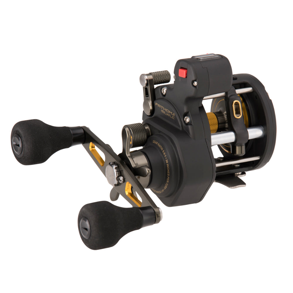 PENN FTHII15LWLC Fathom II Level Wind 15 with Line Counter fishing reel, right-side view