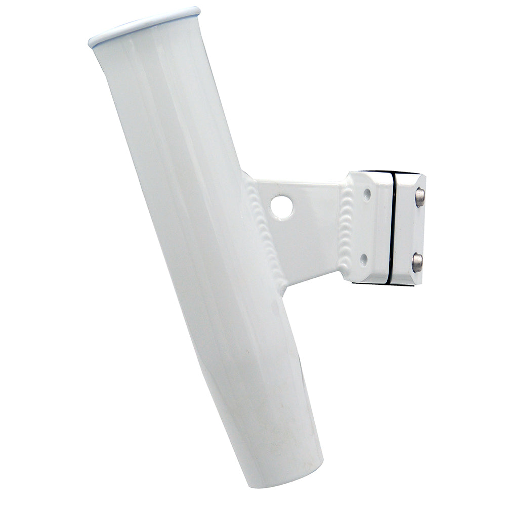C.E. Smith Aluminum Clamp-On Rod Holder - White Powder Coat w/Sleeve