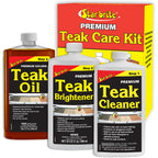 Star brite Premium Teak Care Kit 32 oz with Cleaner, Brightener, and Teak Oil
