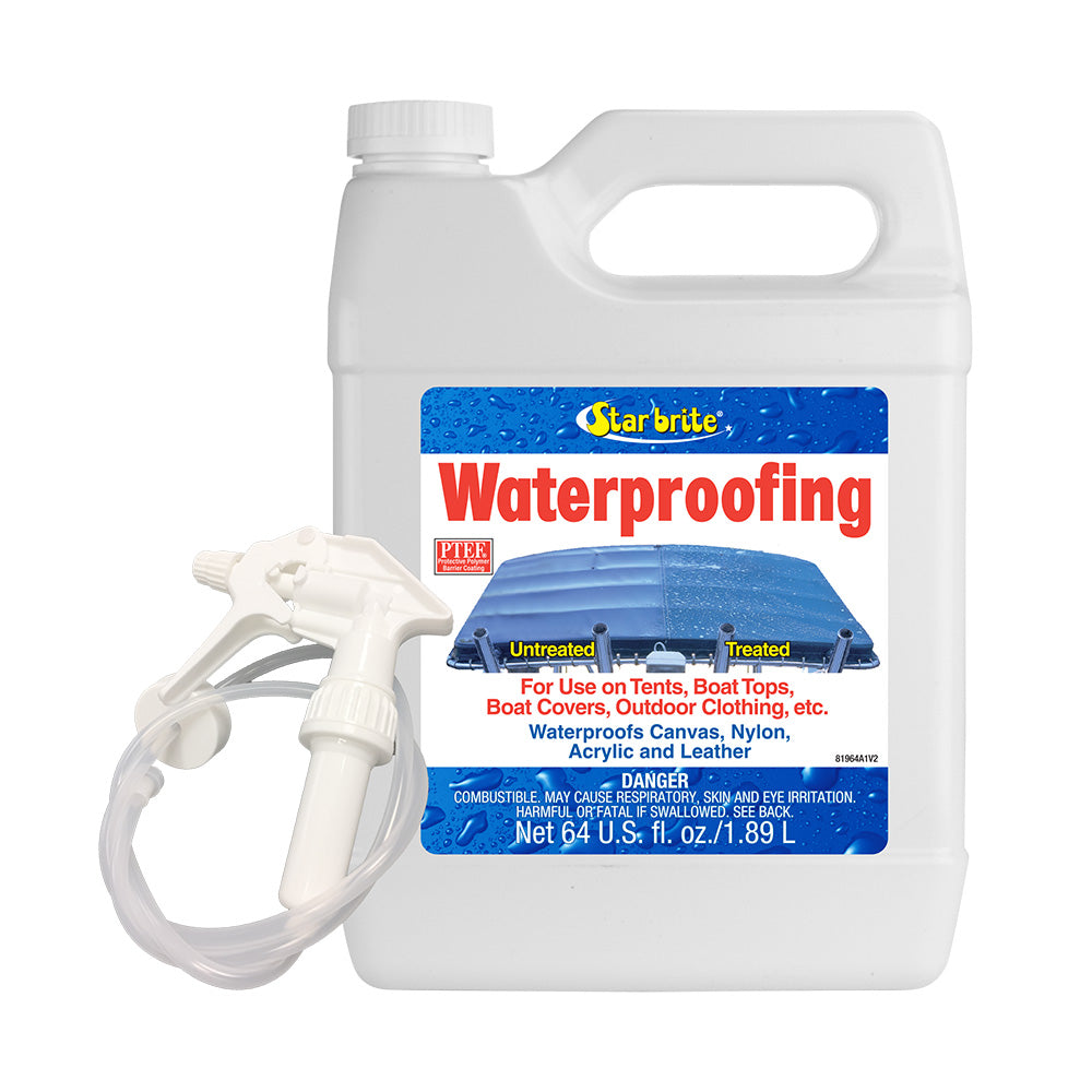 Star brite 64 oz Waterproofing Spray and Stain Protection for boat covers tents tarps and outdoor fabrics