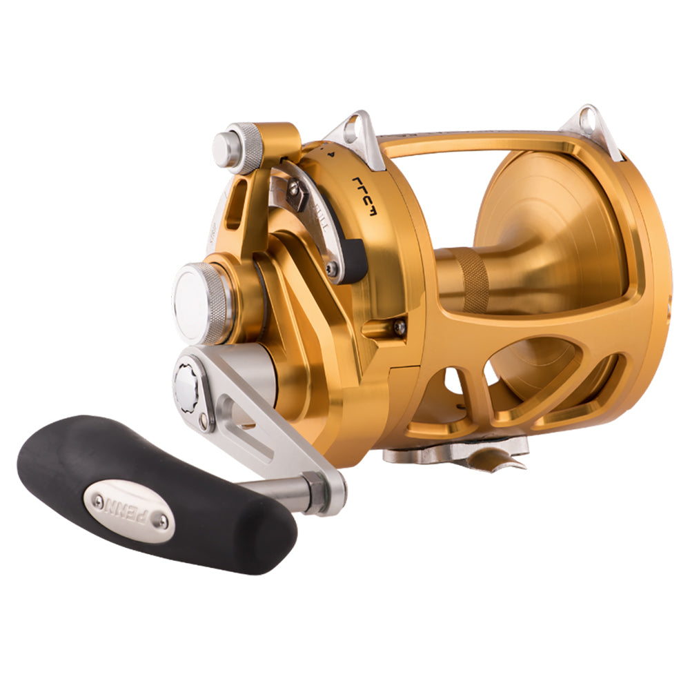 PENN International VI INT50VIW size-50 gold lever drag trolling reel, right-hand retrieve
