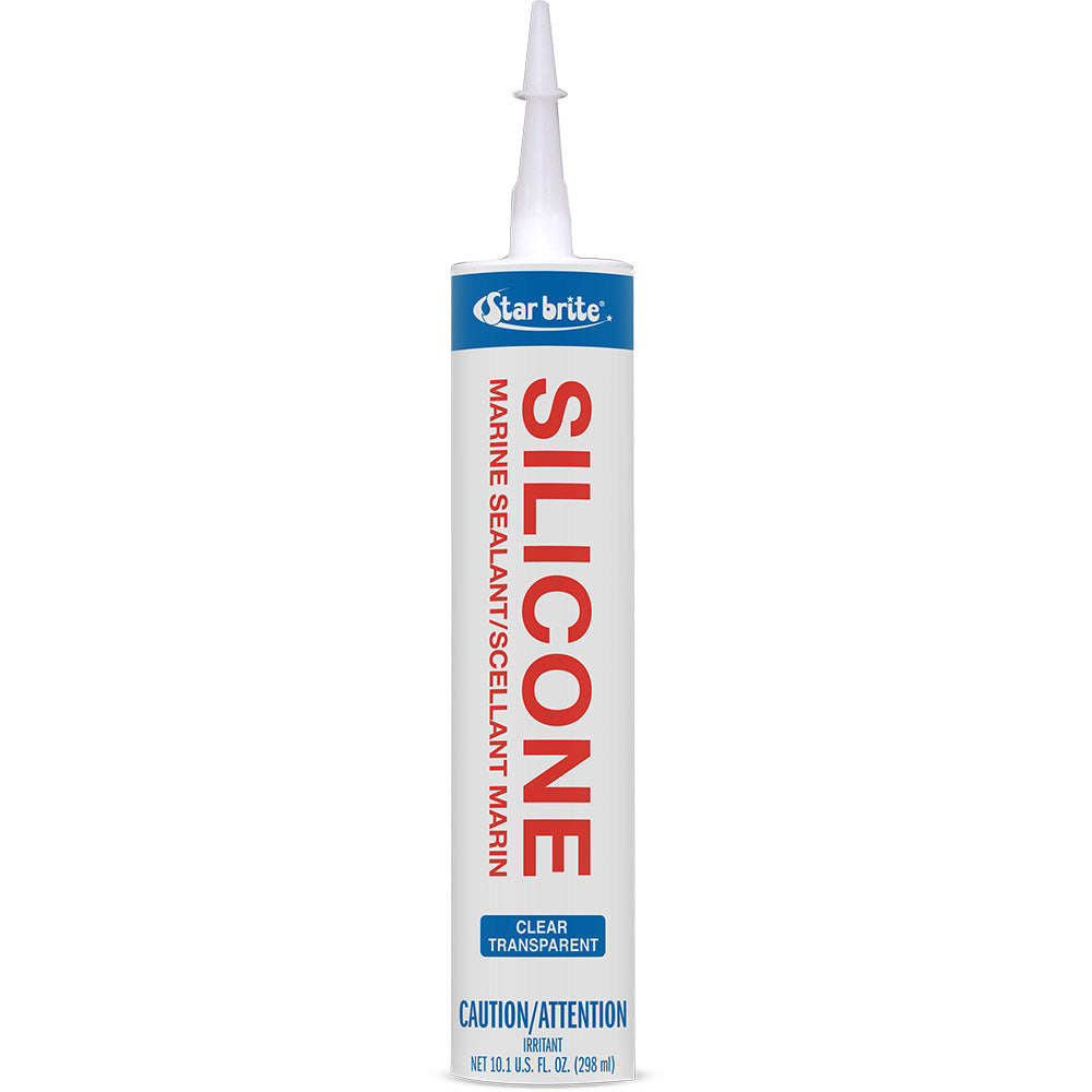 Star brite Marine Silicone Sealant Clear 10.3 oz tube for above and below waterline sealing