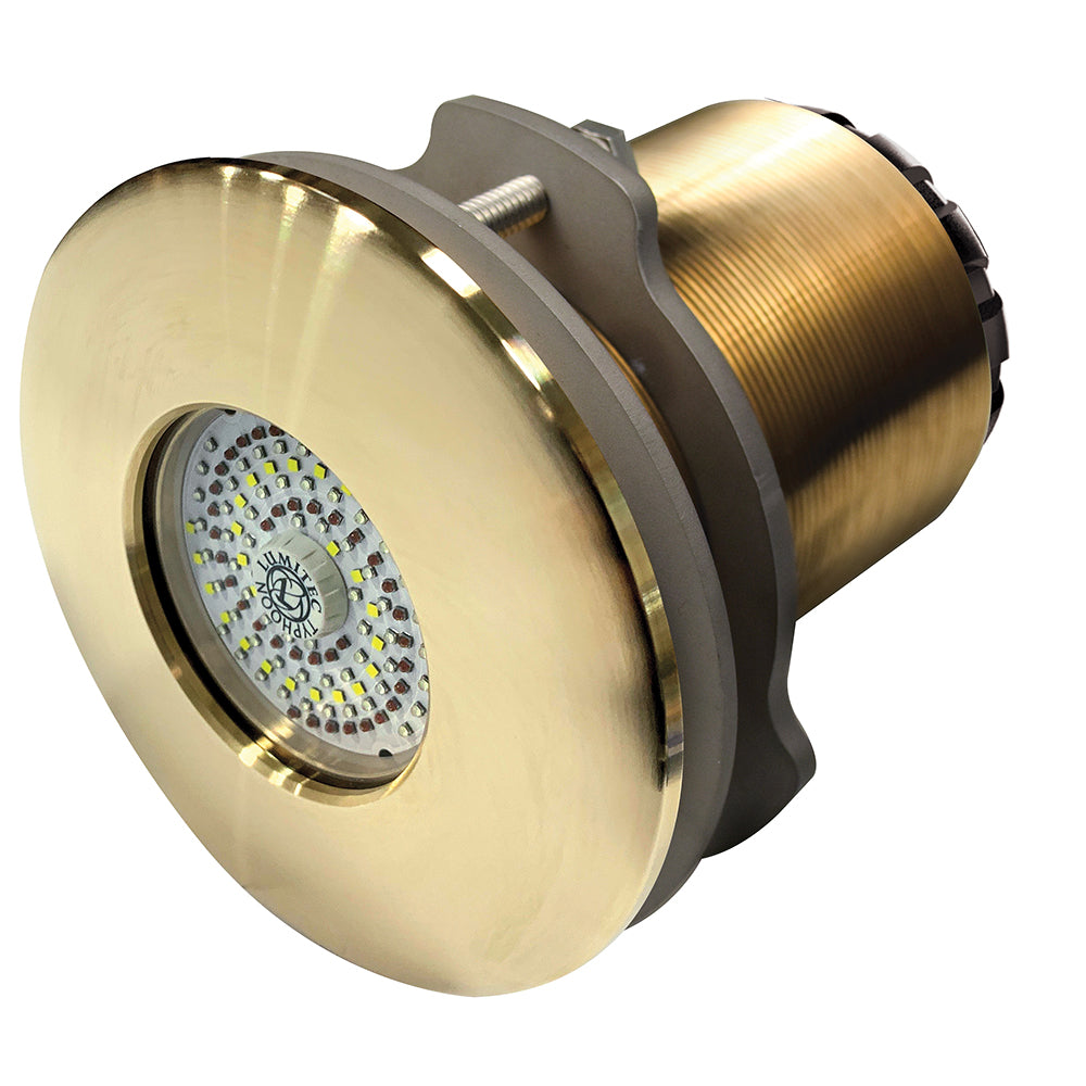 Lumitec SeaBlaze Typhoon bronze thru-hull RGBW underwater LED light flush mount 10000 lumens