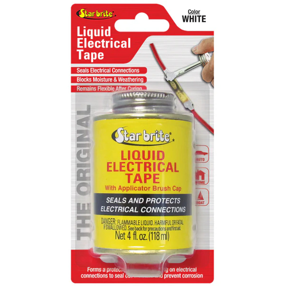 Star brite Liquid Electrical Tape White 4 oz waterproof UV-resistant electrical sealant