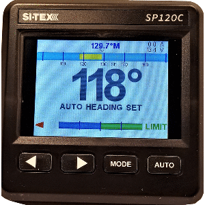 SI-TEX SP-120C color LCD autopilot control head with rudder feedback, no drive unit