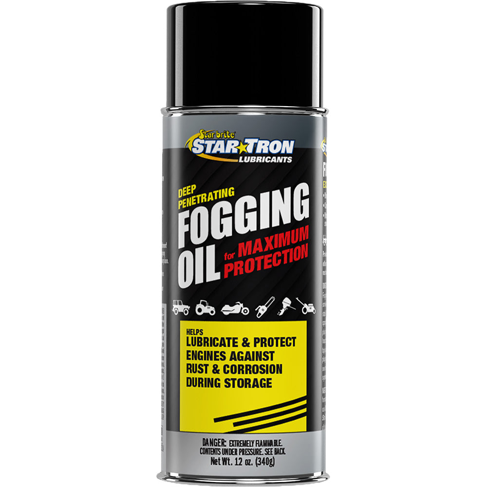 Star-Tron Deep Penetrating Fogging Oil 12 oz spray can for marine and outdoor engine storage protection