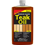 Star brite Premium Golden Teak Oil 32 oz bottle for teak and hardwood protection