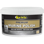 Star brite Premium Marine Polish 14 oz bottle with UV protection for fiberglass and painted boat surfaces
