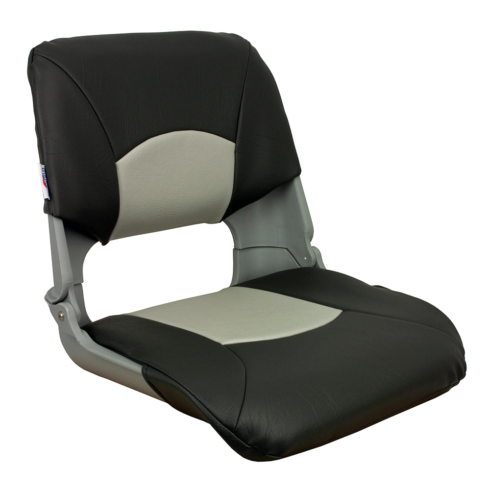 Springfield Skipper Standard Folding Boat Seat in Grey and Charcoal