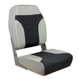 Springfield High Back Multi-Color Folding Boat Seat in Grey Charcoal White Blue and Red Grey