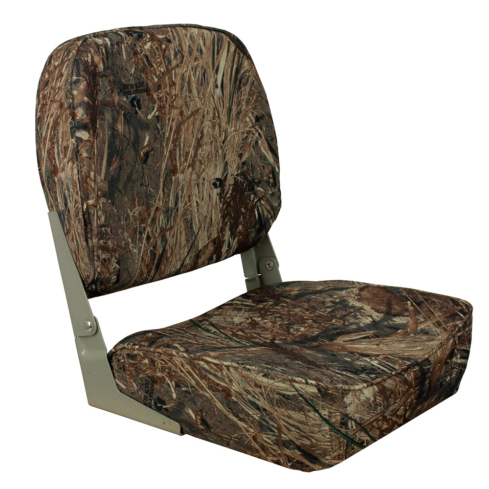Springfield Economy Folding Boat Seat in multiple color options including Mossy Oak Camo