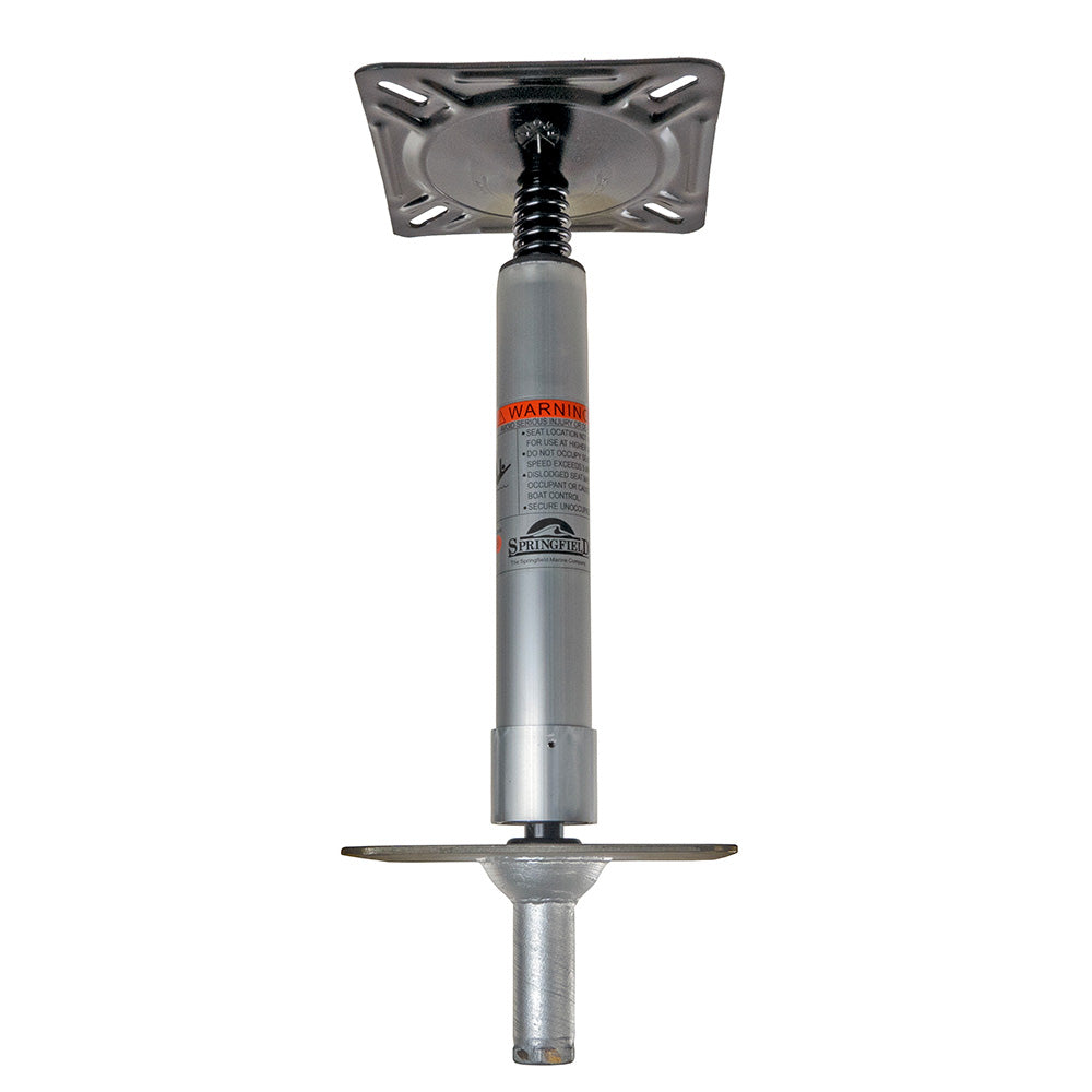 Springfield KingPin Threaded Hi-Lo 3-Piece Seat Pedestal Set with stainless steel base and E-coat swivel