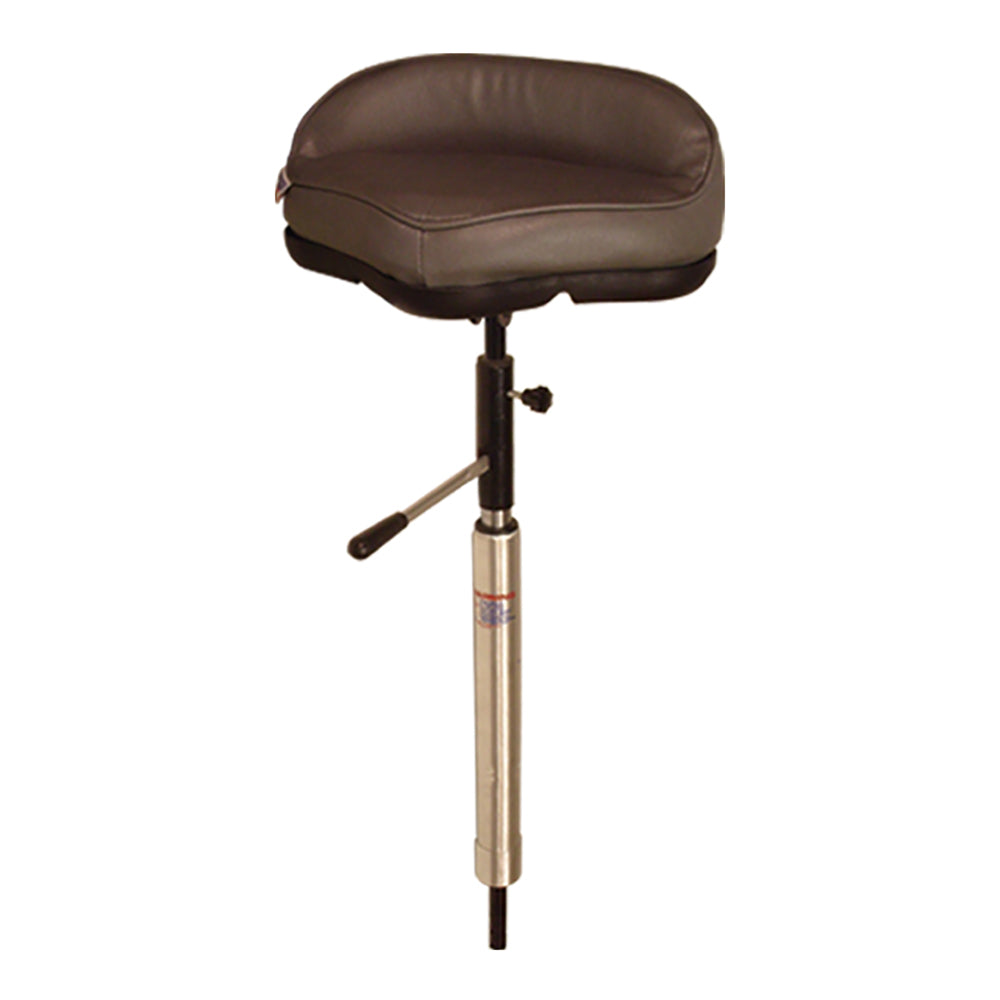 Springfield KingPin Power-Rise Stand-Up Seat Package with Quik-Tilt mount and gray Pro Stand-Up Seat