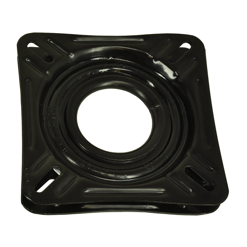 Springfield 7-inch non-locking 360-degree swivel boat seat mount with E-coat finish and 4-hole mounting pattern