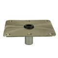 Springfield KingPin 7x7 stainless steel square seat base with satin finish and nylon bushing