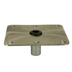 Springfield KingPin 7x7 stainless steel square seat base with satin finish and nylon bushing