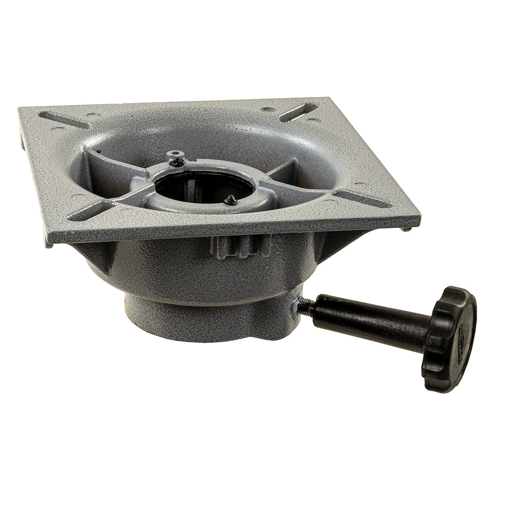 Springfield Taper-Lock Trac-Lock 2-3/8 inch non-locking aluminum boat seat mount with powder coat finish
