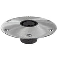 Springfield 9-inch round aluminum plug-in seat base for 2-3/8-inch post, satin finish
