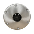 Springfield 9-inch round hi-lo plug-in boat seat base for 2-3/8-inch post, satin aluminum