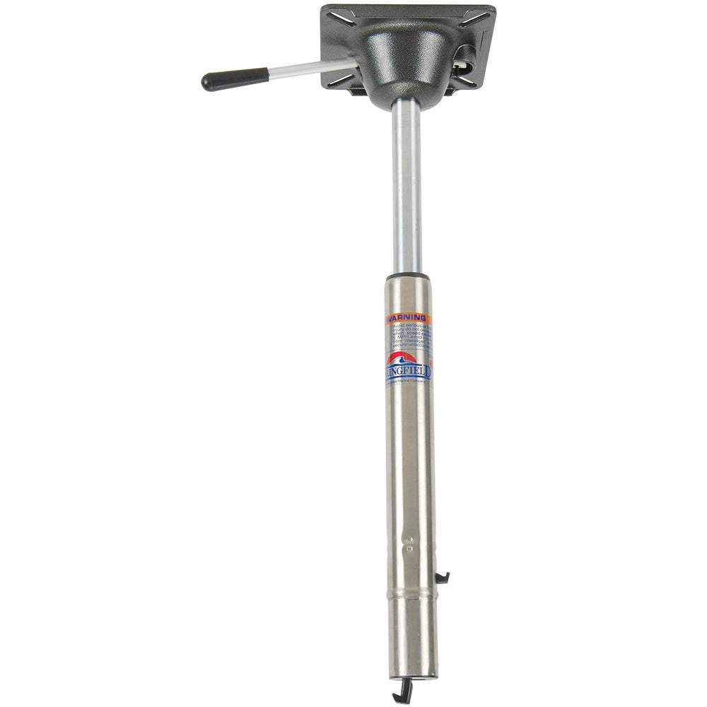 Springfield Spring-Lock Power-Rise stainless steel adjustable sit-down seat post 15 to 21.5 inch with 360-degree swivel