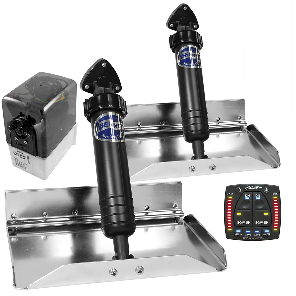 Bennett Marine 12x9 Performance Sport Tab System with hydraulic actuators and stainless steel trim planes
