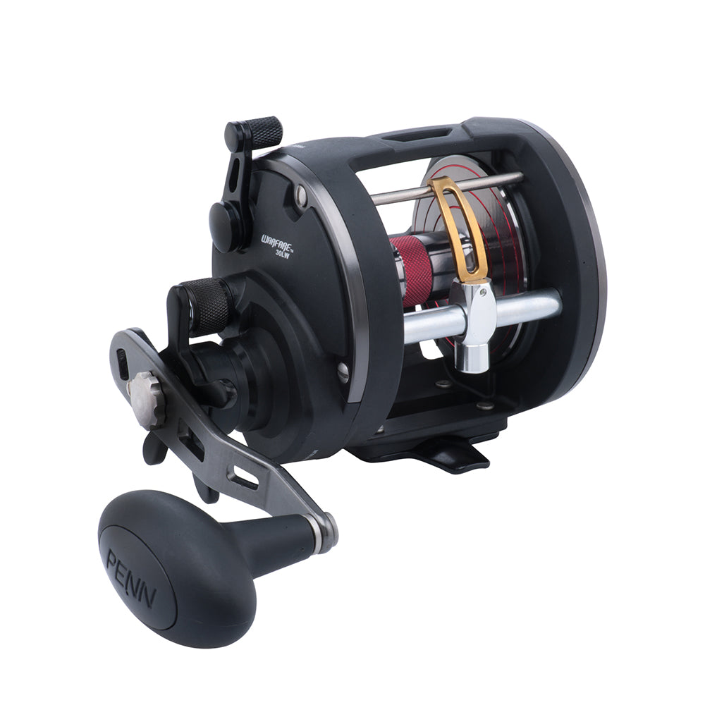 PENN WAR30LW Warfare Level Wind Size 30 Conventional Reel, right-hand, graphite frame with aluminum frame rings